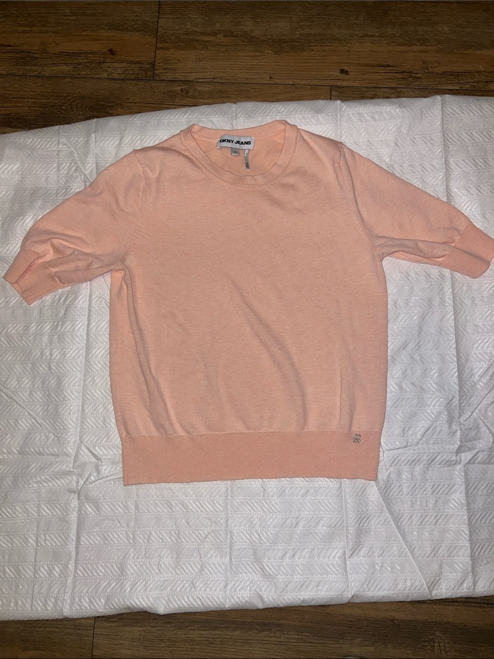 Dkny Peach Short-Sleeve Knit Top